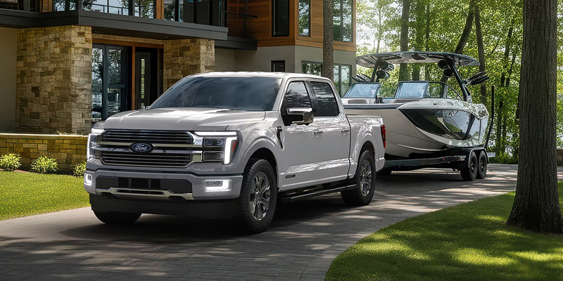 Ford F-150 towing a boat
