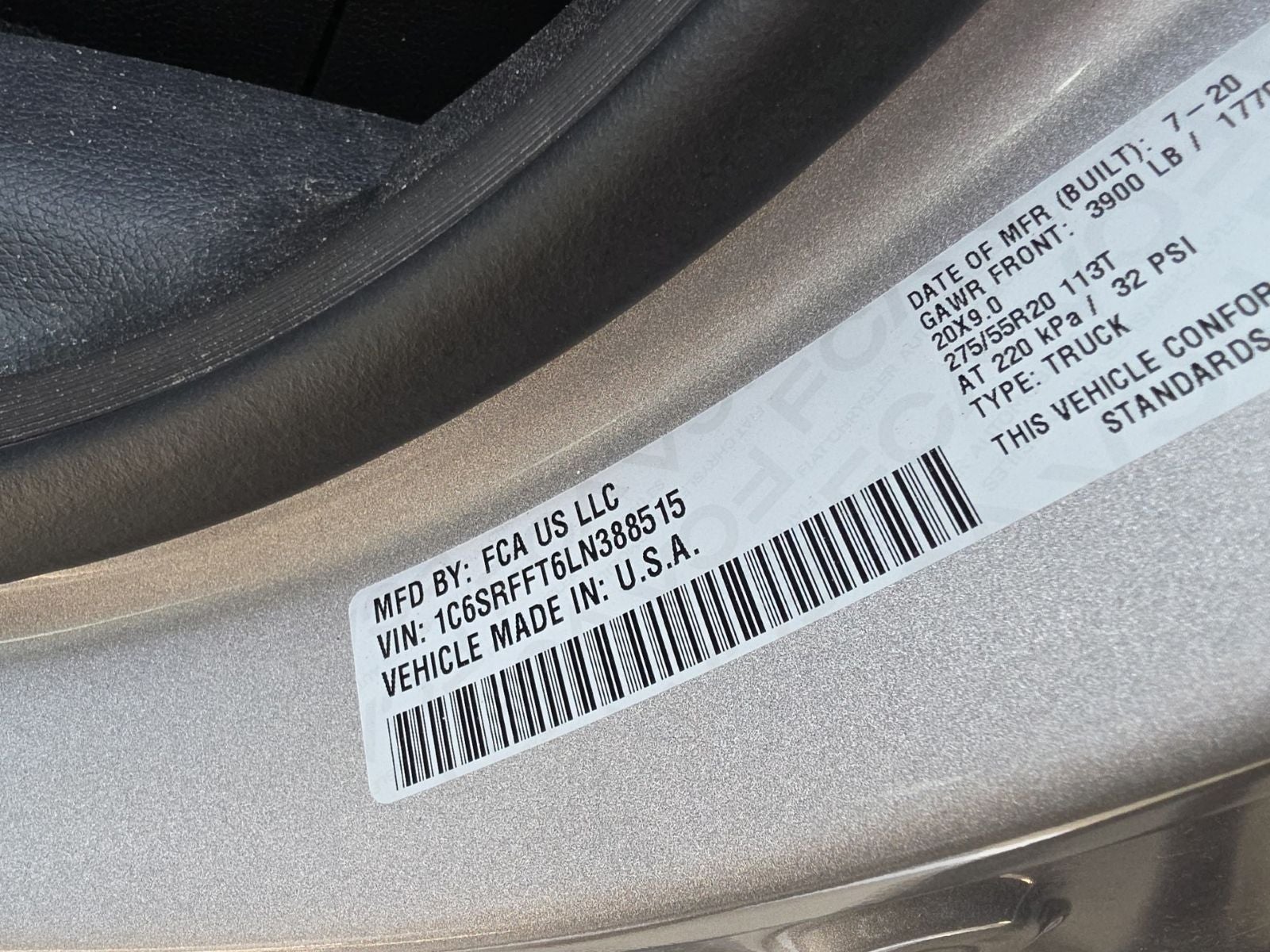 2020 RAM Ram 1500 Lone Star Crew Cab 4x4 5'7' Box