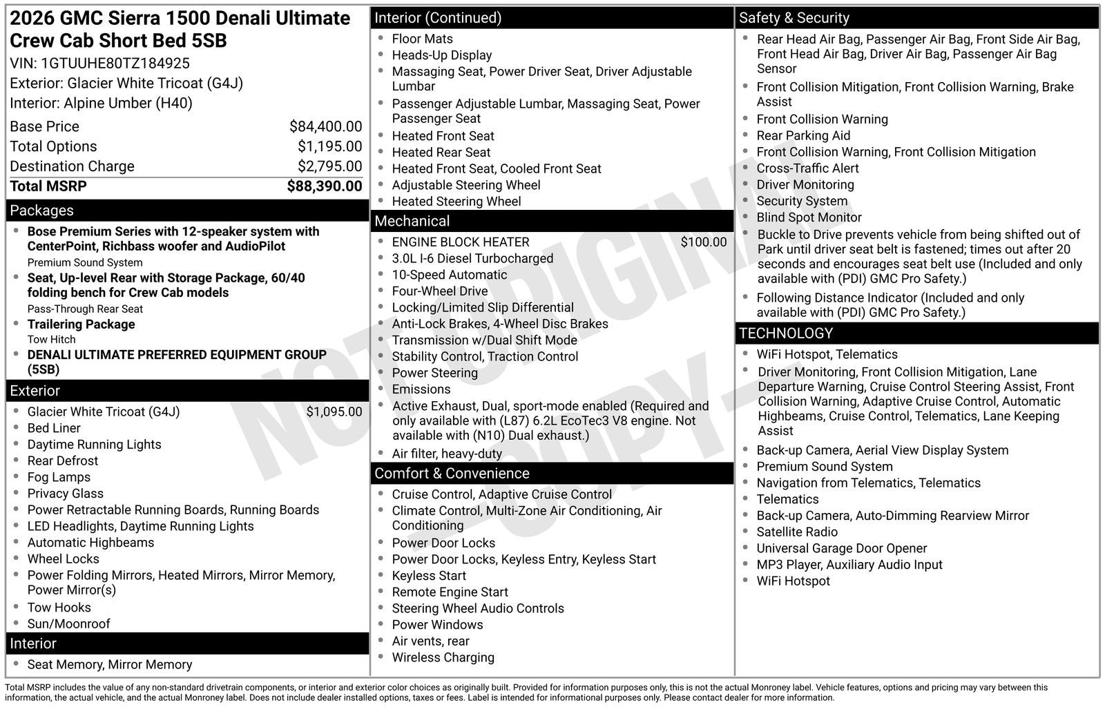 2026 GMC Sierra 1500 Denali Ultimate