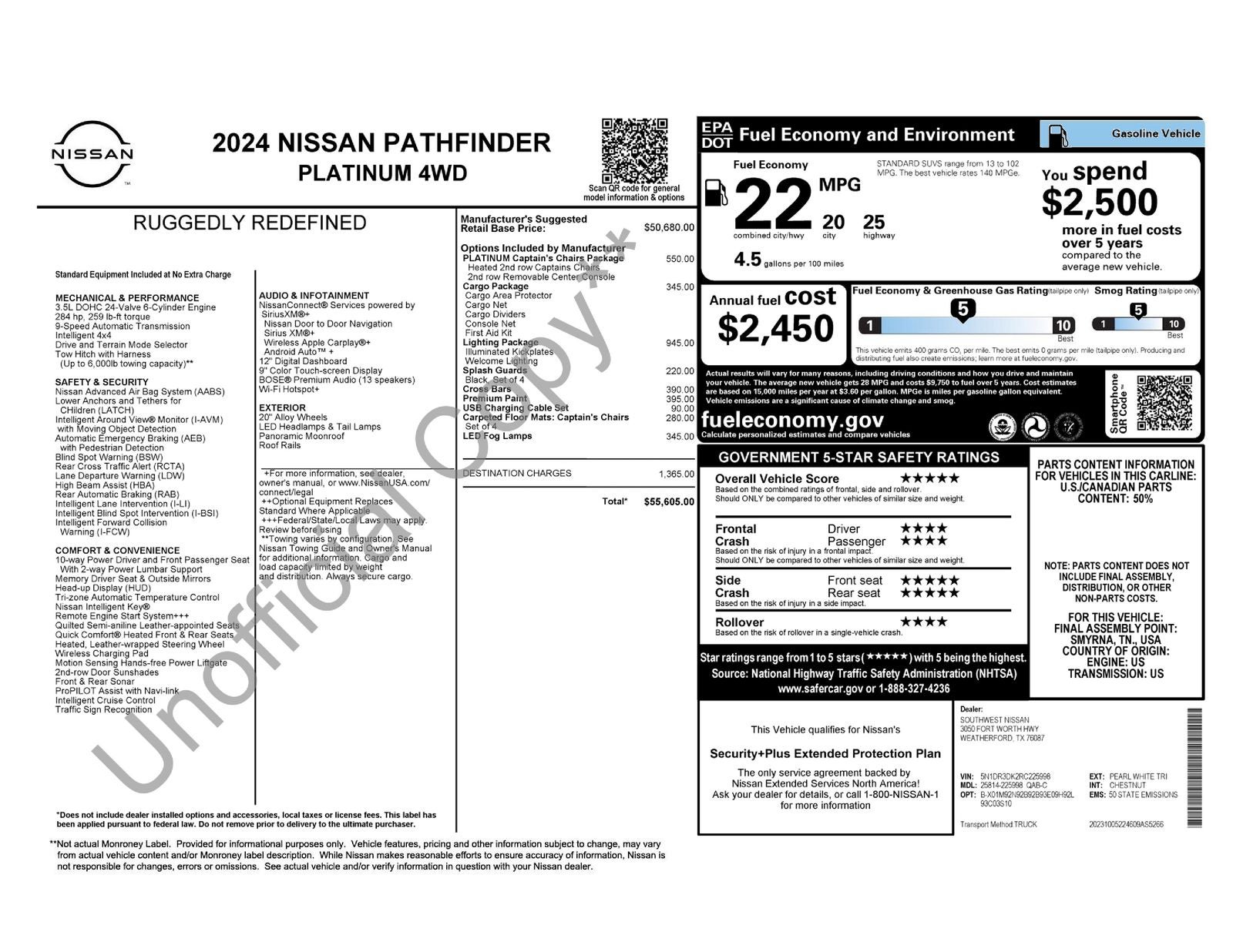 2024 Nissan Pathfinder Platinum