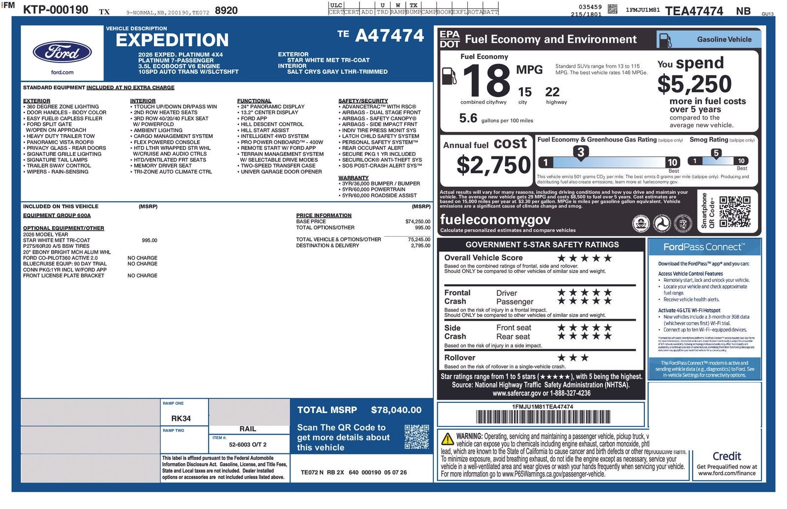 2026 Ford Expedition Platinum