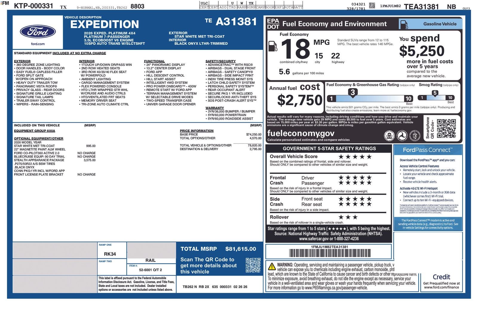 2026 Ford Expedition Platinum