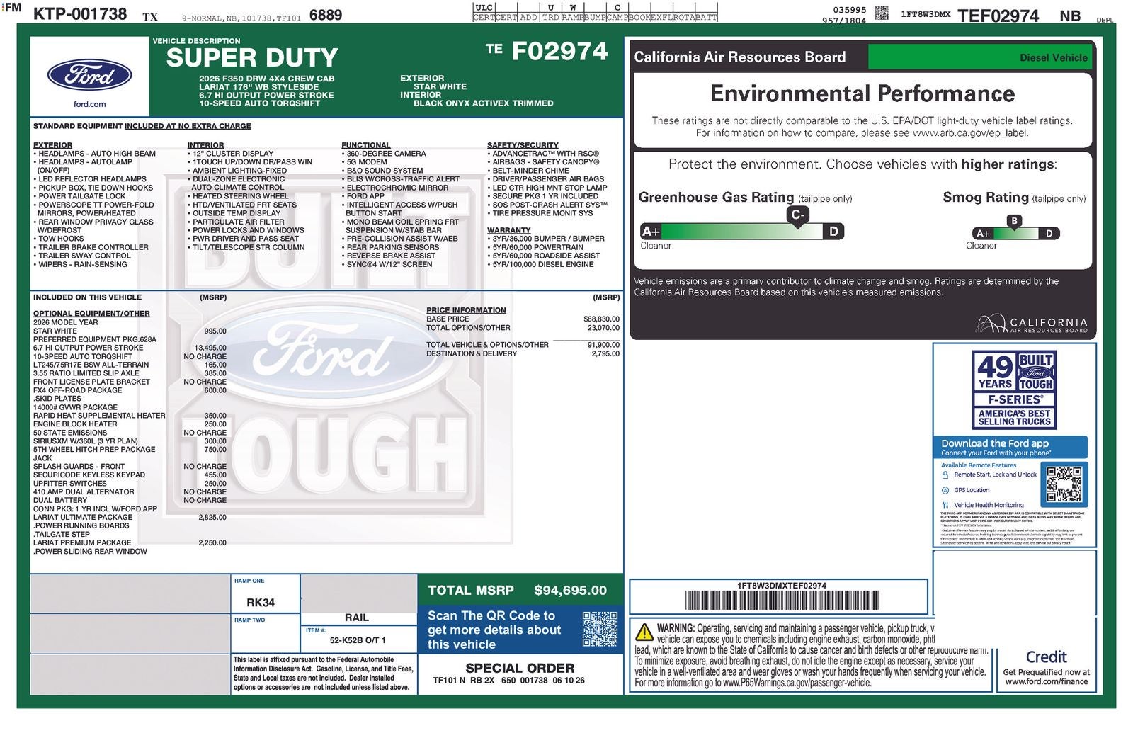 2026 Ford F-350SD Lariat DRW