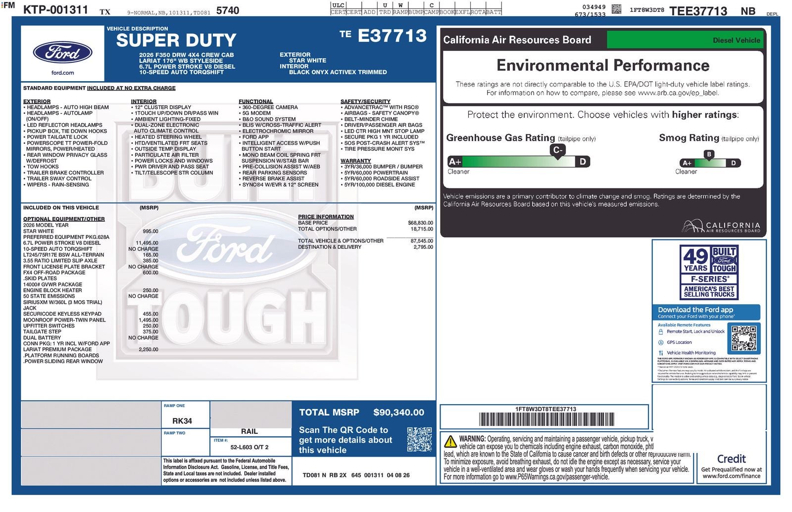 2026 Ford F-350SD Lariat DRW