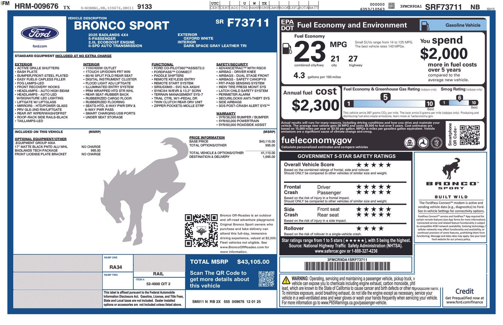 2025 Ford Bronco Sport Badlands