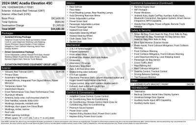 2024 GMC Acadia Elevation