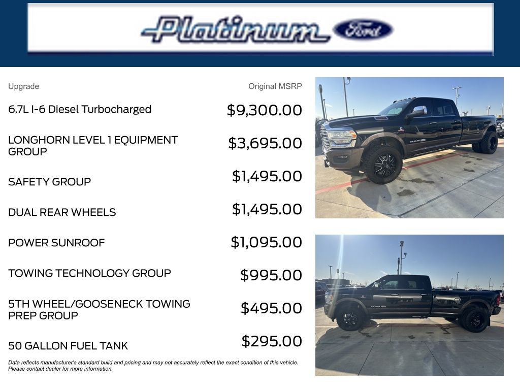 2020 RAM 3500 Laramie Longhorn